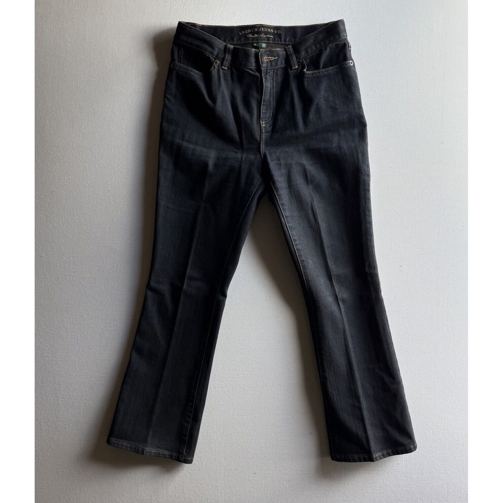 Lauren Ralph Lauren Petite Bootcut Jeans Dark Wash Indigo Denim 4P 28x27